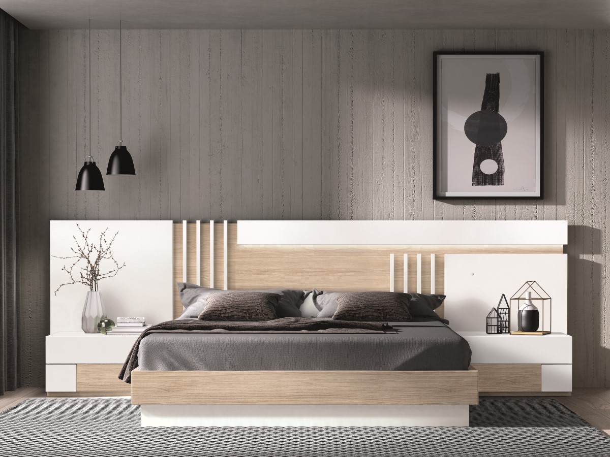 Lit avec chevets - Couchage 140x190